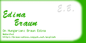 edina braun business card